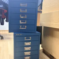 Bisley 10-Drawer Blue Steel Filing Cabinet (Stacked Unit)