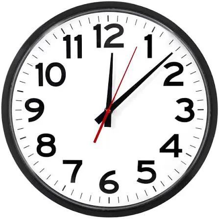 Analog Wall Clock with Black Frame