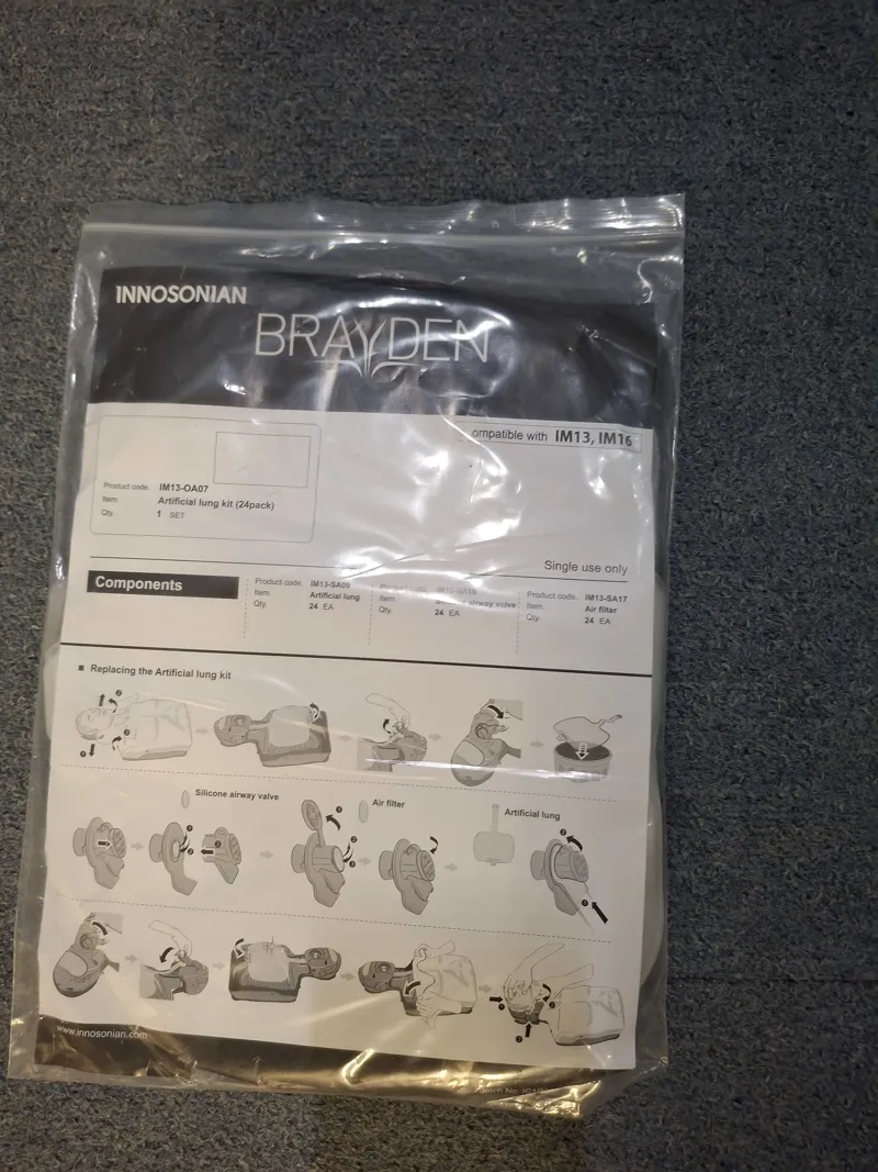 Innosonian Brayden Artificial Lung Kit - 24 Pack Consumables