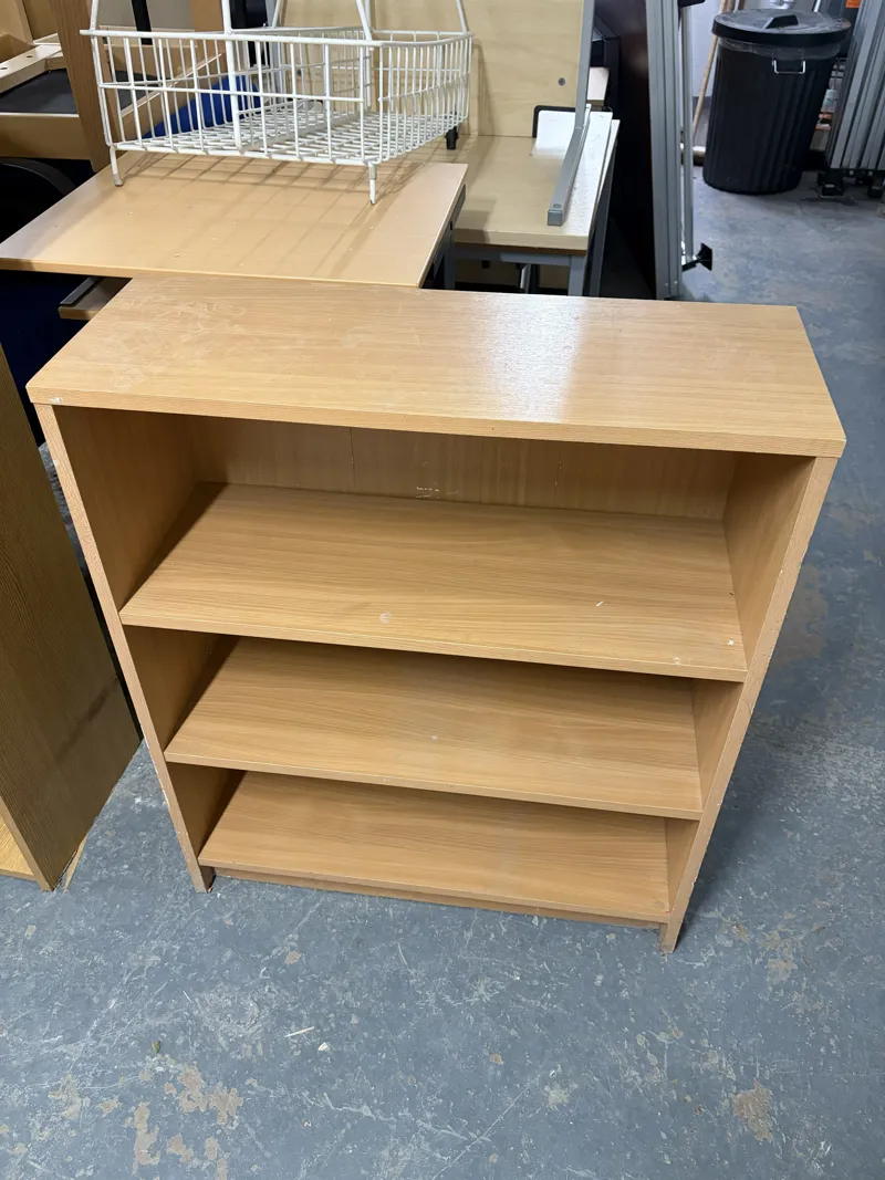 Light Oak 4-Shelf Bookcase/Storage Unit