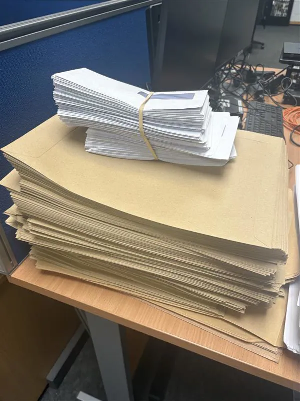 Envelopes and card
