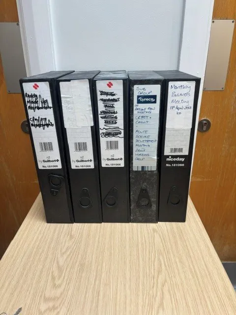 5x Black Box File Storage Binders/Organizers