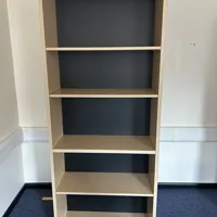 Light Wood Bookcase with 5 Shelves