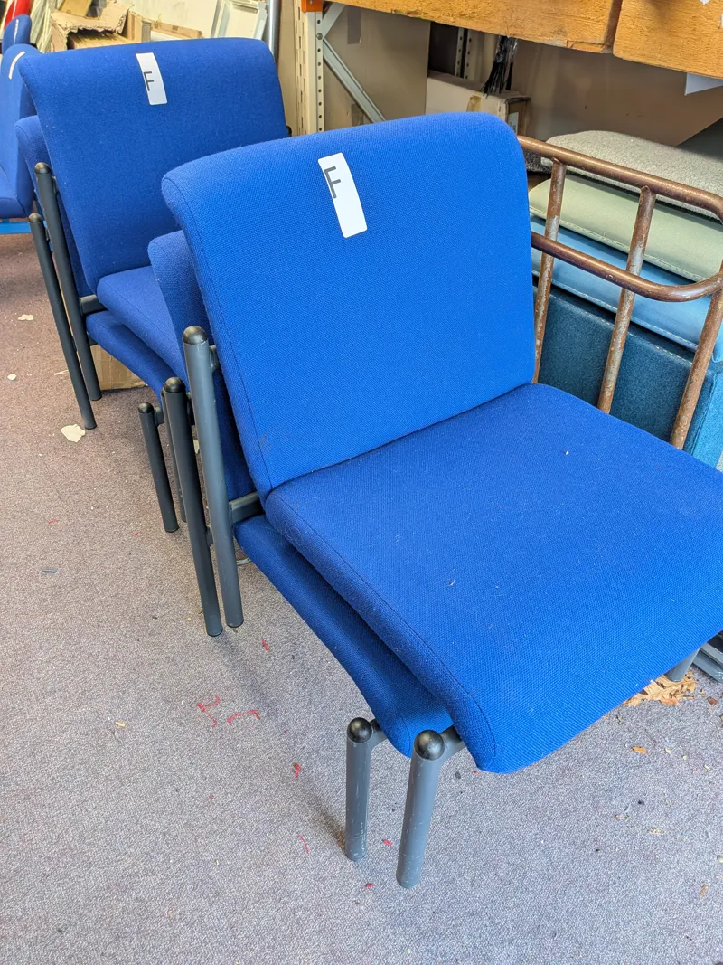 Easy Chair F - Blue Upholstered