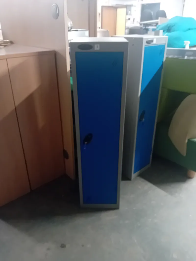 Blue Metal Storage Lockers (2 x medium cabinets)