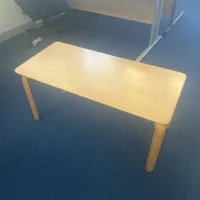 Wooden Dining Table with Curved Ends