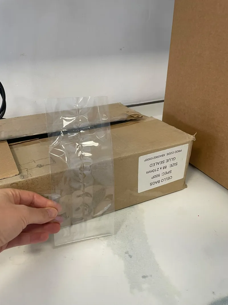 Clear Cello Bags (8 × 210 mm, Pack of 500)